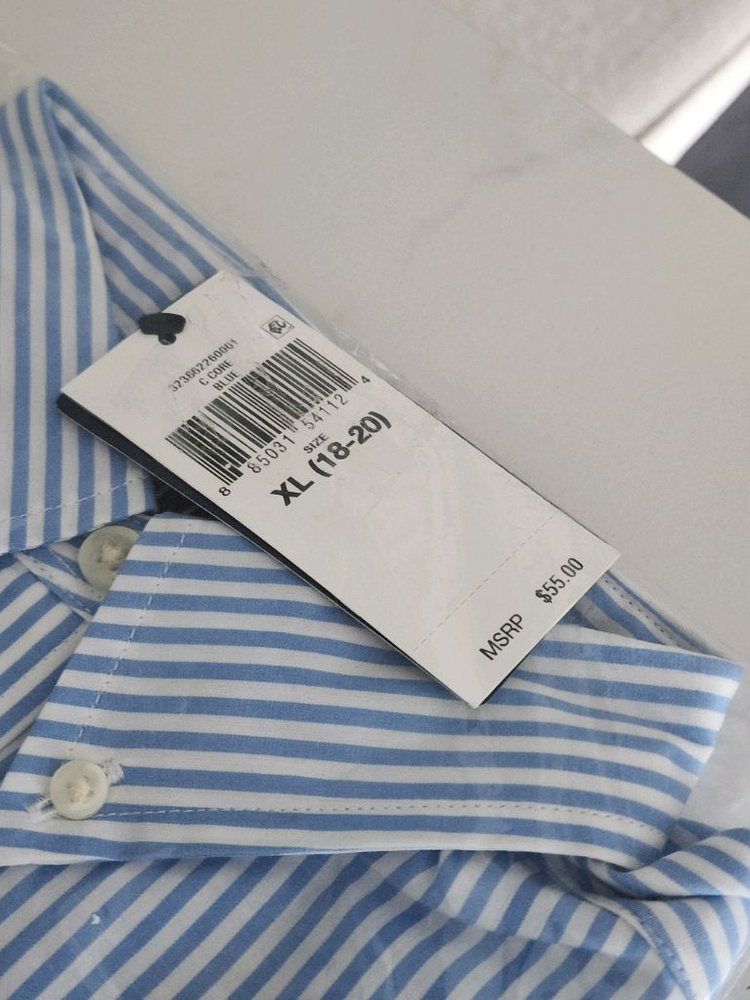 (새상품) 폴로 랄프로렌 보이즈 빅키즈 스트라이프 포플린 셔츠--5