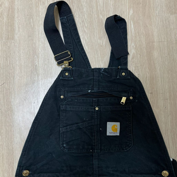 칼하트 WIP 디스트로이드 더블니 카펜터 오버롤 멜빵바지 34/32 이미지