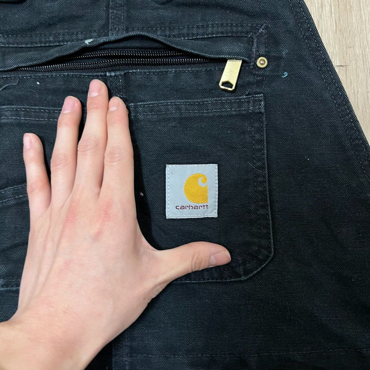 칼하트 WIP 디스트로이드 더블니 카펜터 오버롤 멜빵바지 34/32 이미지