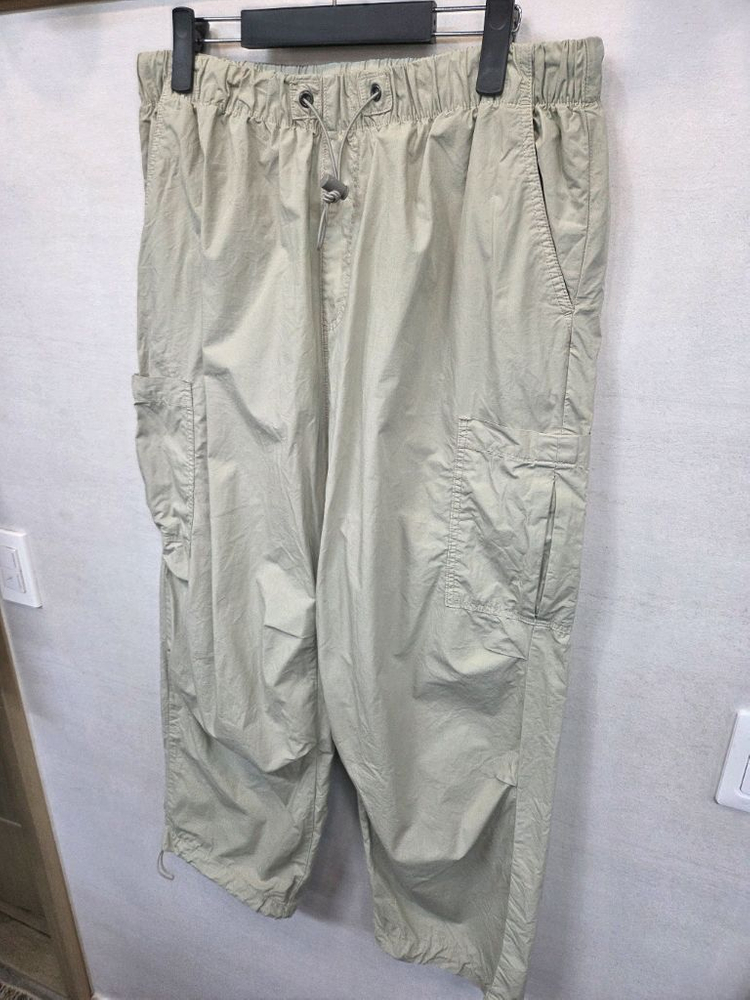 자라 dwrn 파라슈트 와이드 스트링 카고팬츠 xl 34--6