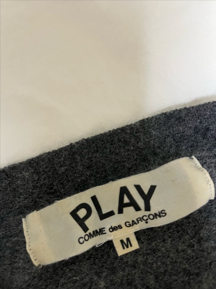 (남녀공용) 플레이 꼼데가르송 더블 하트 가디건 그레이--6
