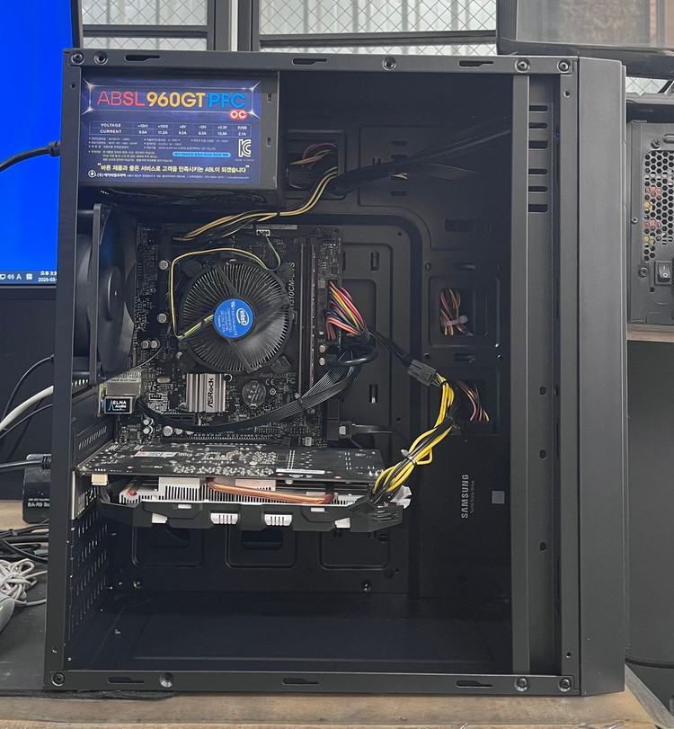 안산 컴퓨터 I5 9600KF 16G 1060 그래픽 구성 이미지