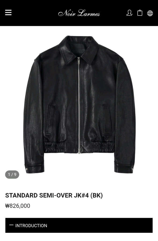 26ss 느와르 라르메스 세미오버 자켓 #4 46사이즈 이미지