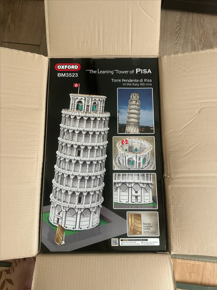 옥스포드 한정판 피사의 사탑 타워 블록 세트 BM3523--1