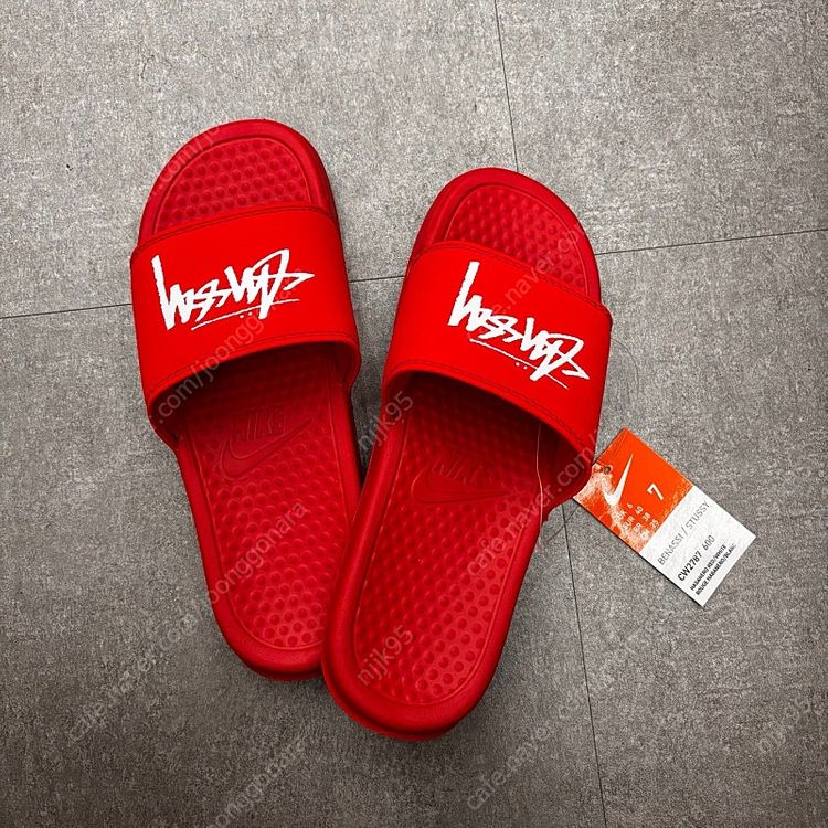베나시 스투시 X 나이키 슬라이드 슬리퍼--3