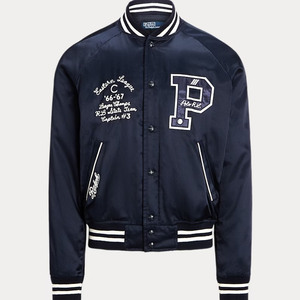 [새상품/L] 폴로 뉴욕 새틴 바시티 자켓 팝니다.