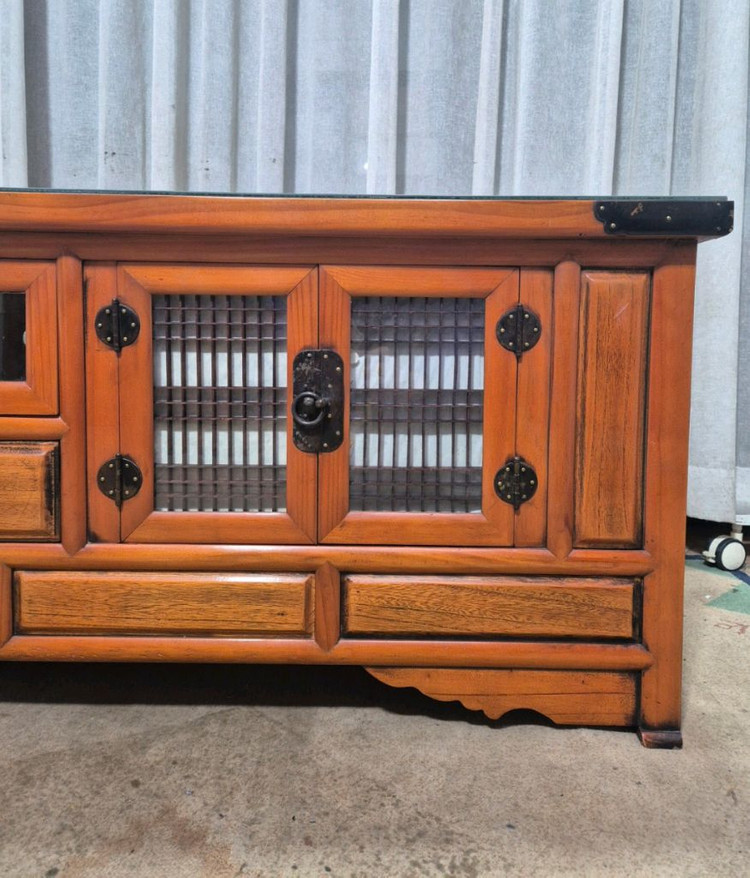 전통고가구 창살 서랍 장문갑 이미지