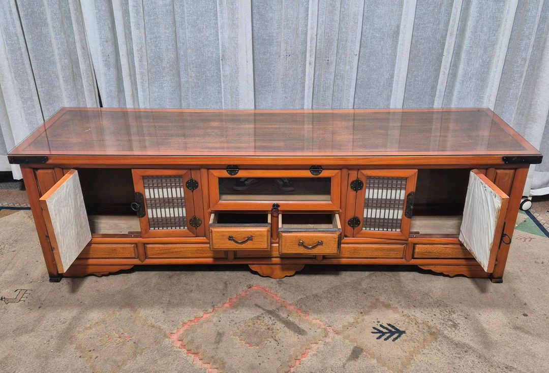 전통고가구 창살 서랍 장문갑 이미지