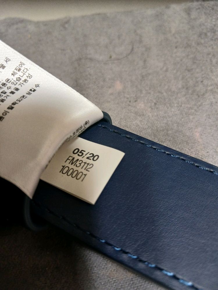 아디다스 골프 남성용3 스트라이프 펀칭 노홀 벨트--7