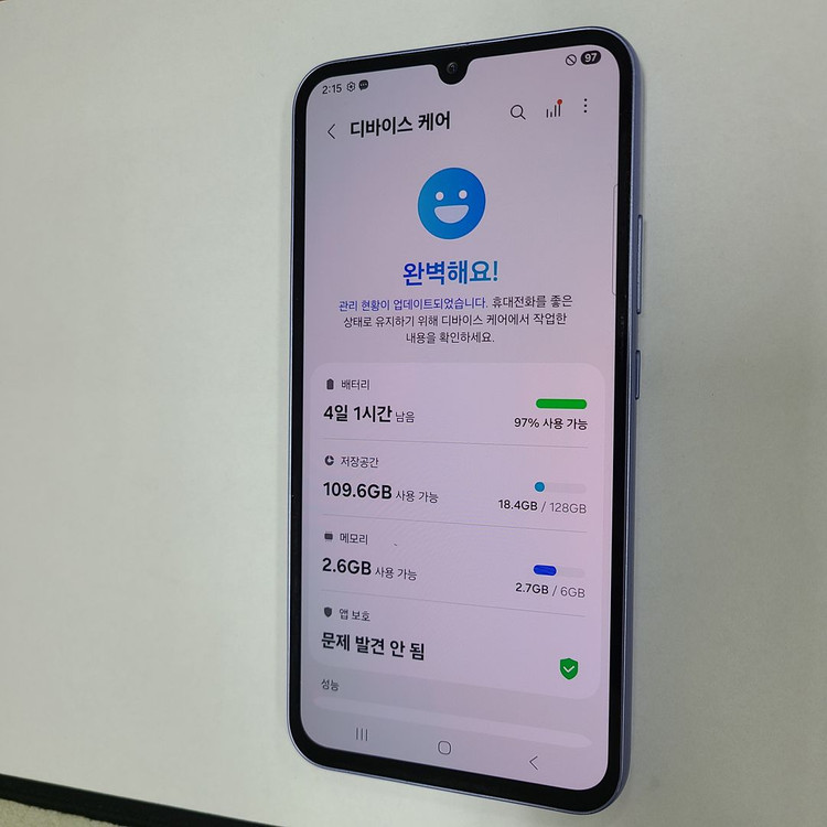 .갤럭시 A34 바이올렛 128G 6램 LGU+ 무잔상 AA급 044868 이미지