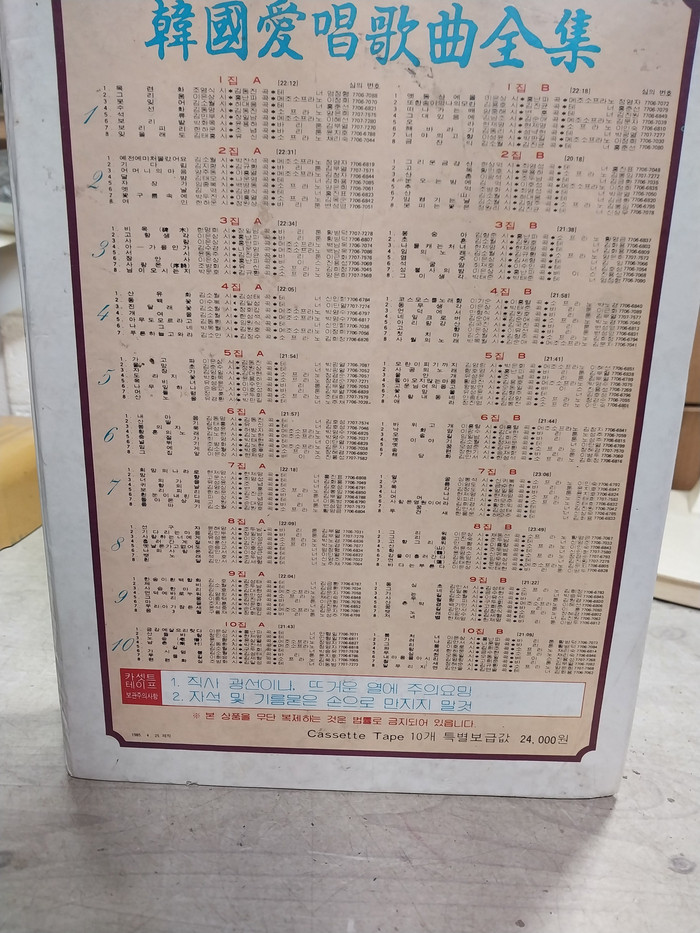 카세트 테이프 - 1985 한국애창가곡전집--1