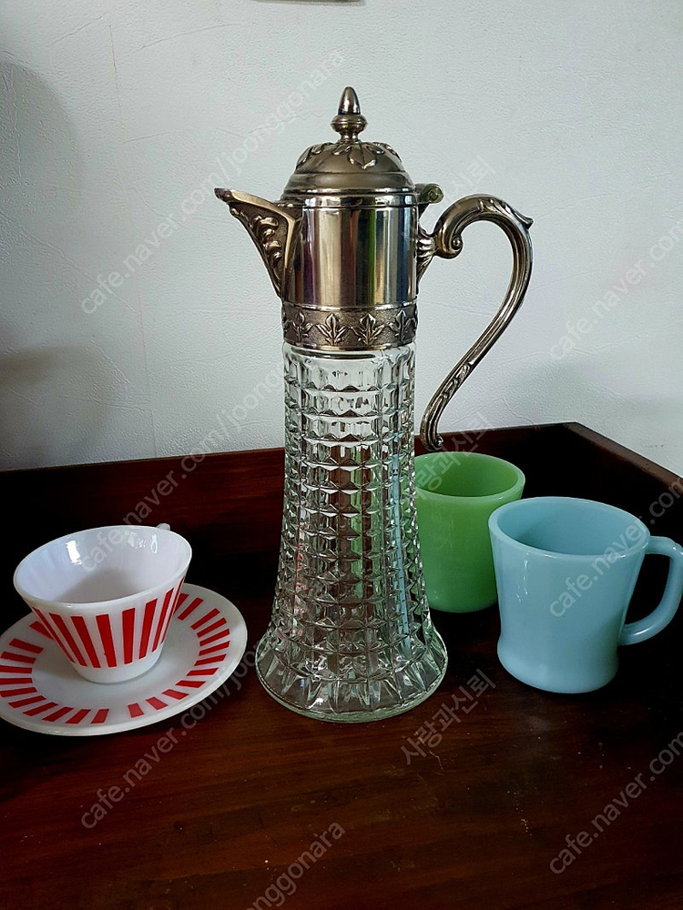 이태리산 앤틱 실버크리스탈 물병(저그) 이미지