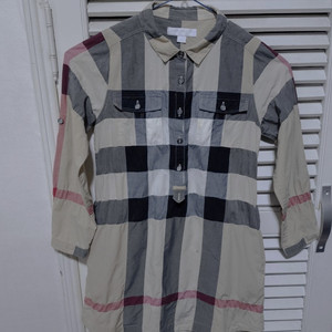 8Y 버버리 키즈 체크셔츠 원피스 이미지