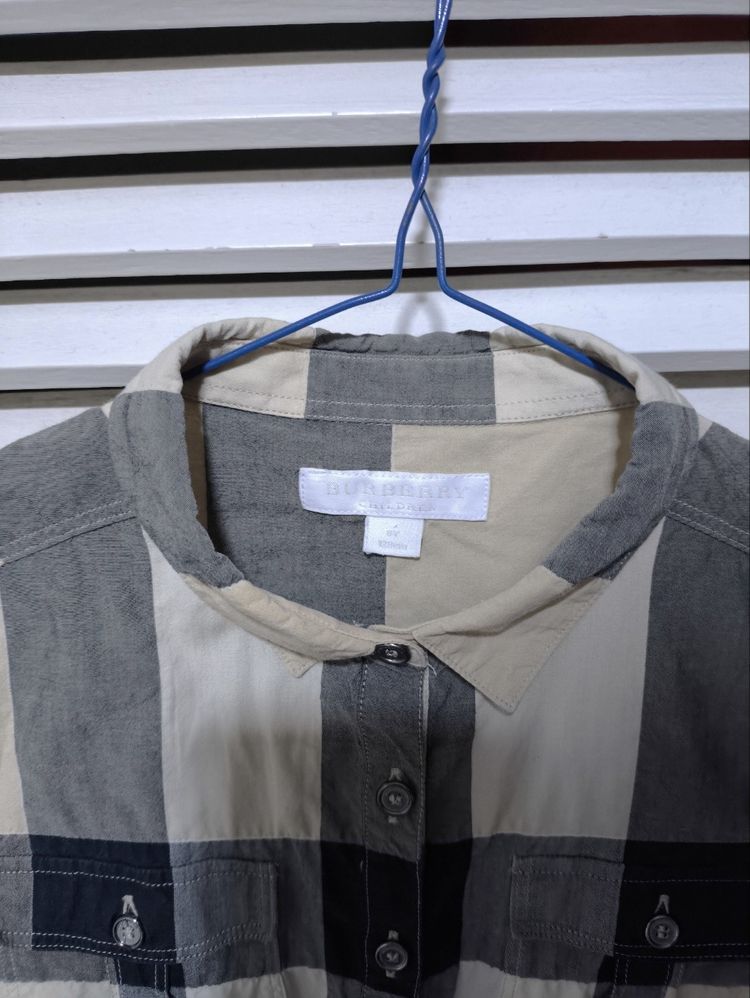 8Y 버버리 키즈 체크셔츠 원피스 이미지