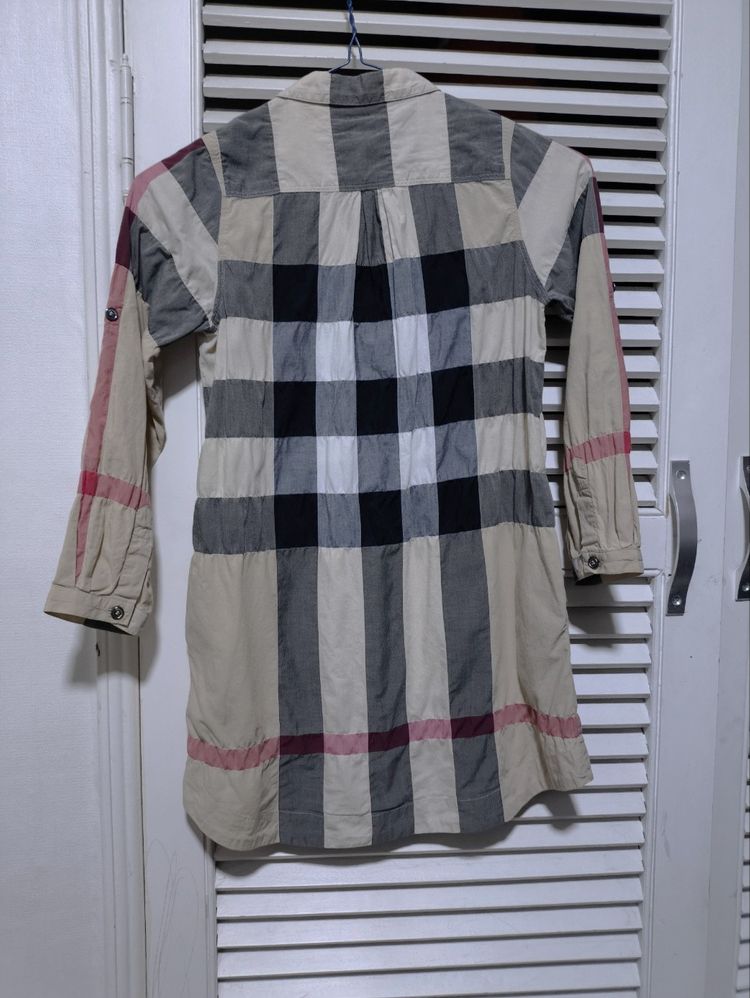 8Y 버버리 키즈 체크셔츠 원피스 이미지