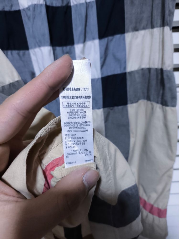 8Y 버버리 키즈 체크셔츠 원피스 이미지