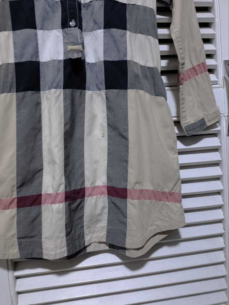 8Y 버버리 키즈 체크셔츠 원피스 이미지