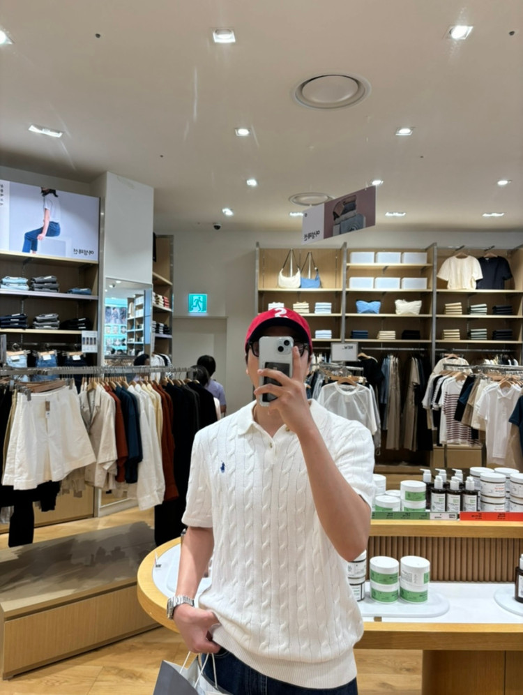 XL / 폴로 랄프로렌 케이블 PK 2버튼 반팔니트 화이트(블루포니)--1