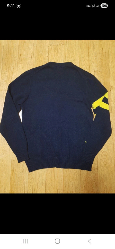 (정품,최상급) 헤지스 골프 남성 기능성 다크 네이비 가디건, 95--1