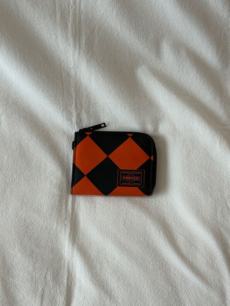 요시다 포터 다이아몬드 체크 패턴 카드 지갑 이미지