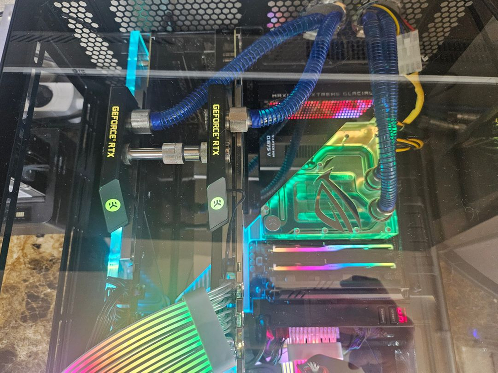 EK msi 3080 3080 ti 3090 수프림 또는 트리오 그래픽카드 전용 수냉블럭 2개 판매합니다 이미지