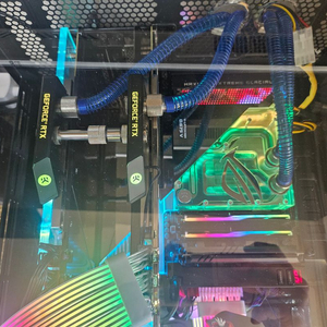 EK msi 3080 3080 ti 3090 수프림 또는 트리오 그래픽카드 전용 수냉블럭 2개 판매합니다 이미지