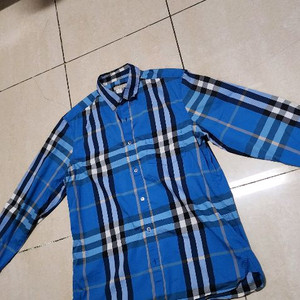 정품 버버리 체크남방 L