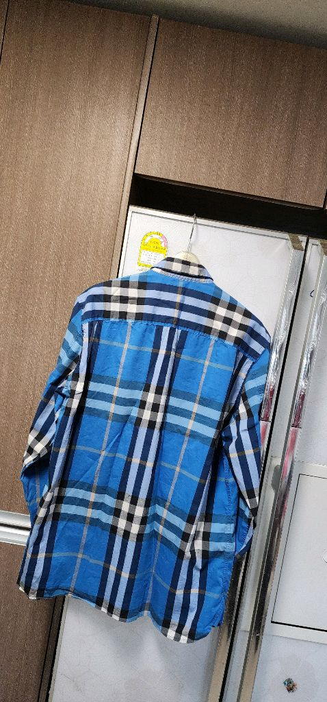 정품 버버리 체크남방 L--5