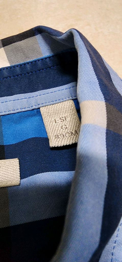 정품 버버리 체크남방 L--8