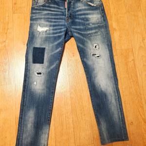 (정품,이탈리아생산) 디스퀘어드2 남성 데미지 워싱 스판 청바지,허리33