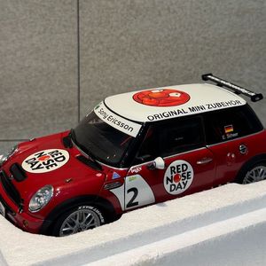 1:18 1/18 다이캐스트 Mini Cooper CHALLENGE JCW RED NOSE DAY D.V LIMIT 이미지