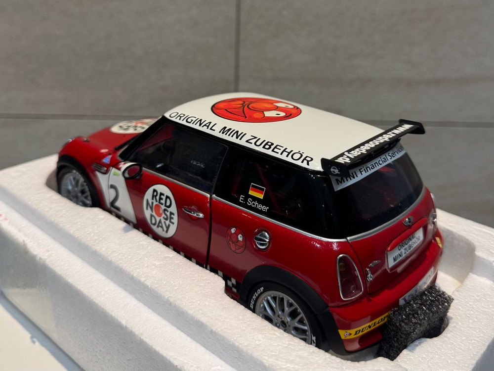 1:18 1/18 다이캐스트 Mini Cooper CHALLENGE JCW RED NOSE DAY D.V LIMIT 이미지