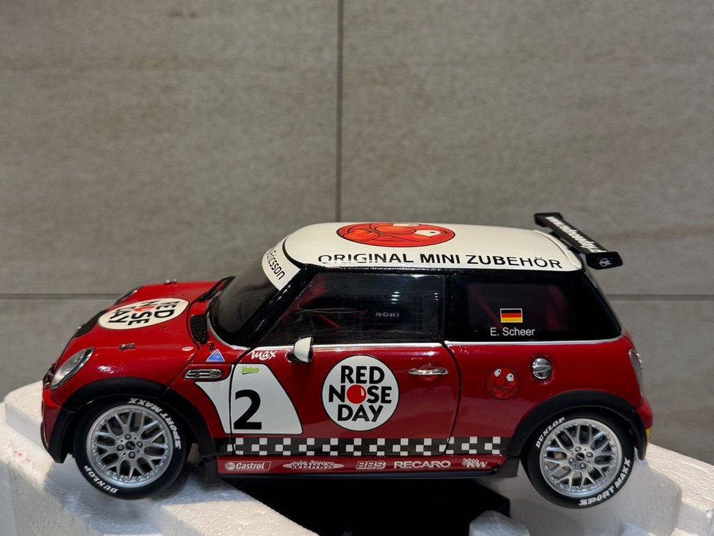 1:18 1/18 다이캐스트 Mini Cooper CHALLENGE JCW RED NOSE DAY D.V LIMIT 이미지