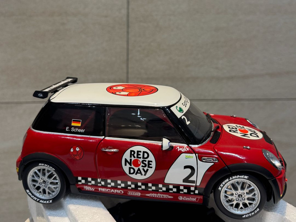 1:18 1/18 다이캐스트 Mini Cooper CHALLENGE JCW RED NOSE DAY D.V LIMIT 이미지