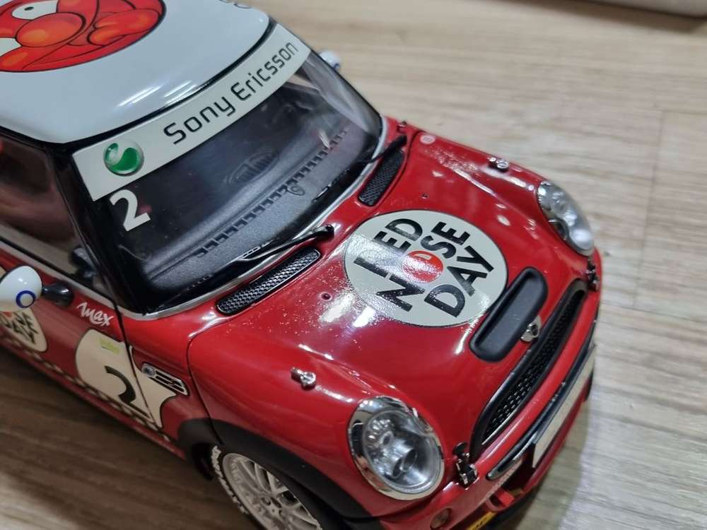 1:18 1/18 다이캐스트 Mini Cooper CHALLENGE JCW RED NOSE DAY D.V LIMIT 이미지