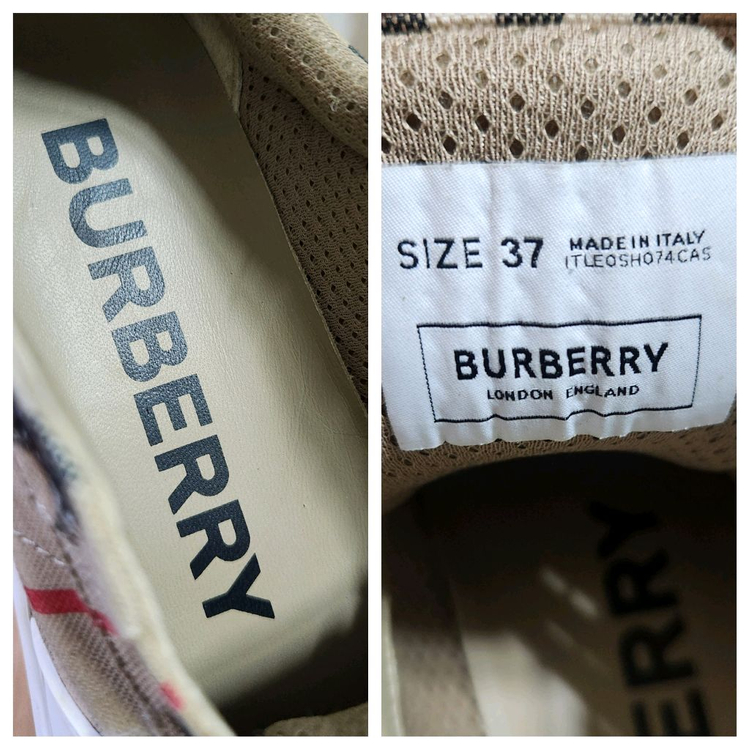 37/240 버버리 신발 체크패턴 버버리운동화 스니커즈 이미지