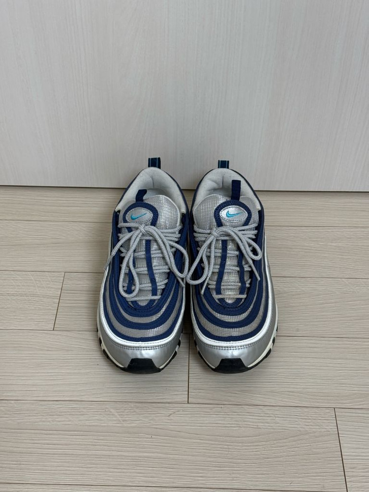 나이키 에어맥스 97 메탈릭 실버 앤 클로린 블루 *가격내림--1