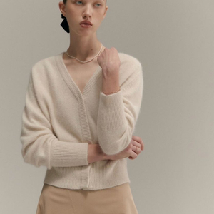 시에 sie 썸미니 루즈 라쿤 가디건 - 버터 크림 free