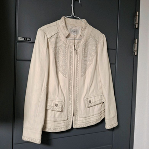 CN CN Catrinelt 아이보리색 양가죽 자수자켓66
