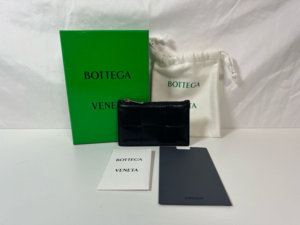 보테가베네타 지퍼 카드지갑 블랙 (OS)--0