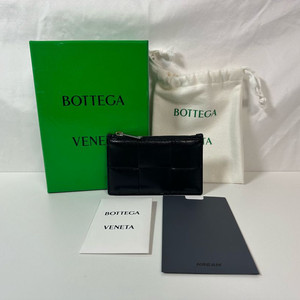 보테가베네타 지퍼 카드지갑 블랙 (OS)