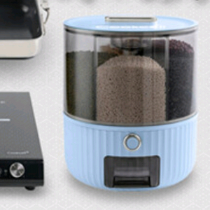 쿡셀 36도회전 원터치 잡곡통 /6칸 7kg보관 쌀통 이미지