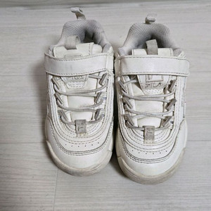 휠라 흰색 아동 찍찍이 운동화(170)