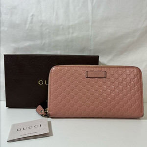 구찌 마이크로시마 지퍼 장지갑 (OS)