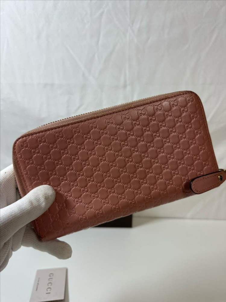 구찌 마이크로시마 지퍼 장지갑 (OS)--4