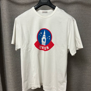 몽클레어 빅로고 프린팅 반팔 화이트 (XL)