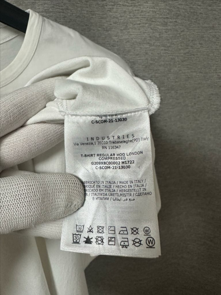 몽클레어 빅로고 프린팅 반팔 화이트 (XL)--4