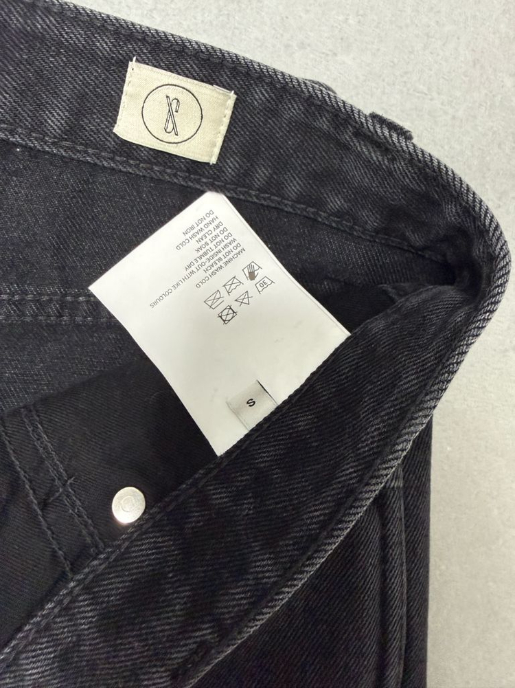 식스앤어하프 로우라이즈 블랙 팬츠 S 판매해요 이미지