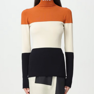 펜디 (FENDI) 스트라이프 블록 하이넥 니트 - 미착용 새상품