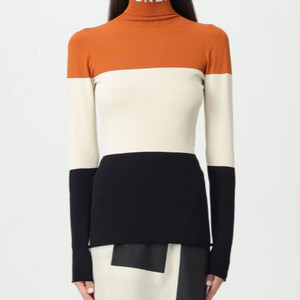 펜디 (FENDI) 스트라이프 블록 하이넥 니트 - 미착용 새상품